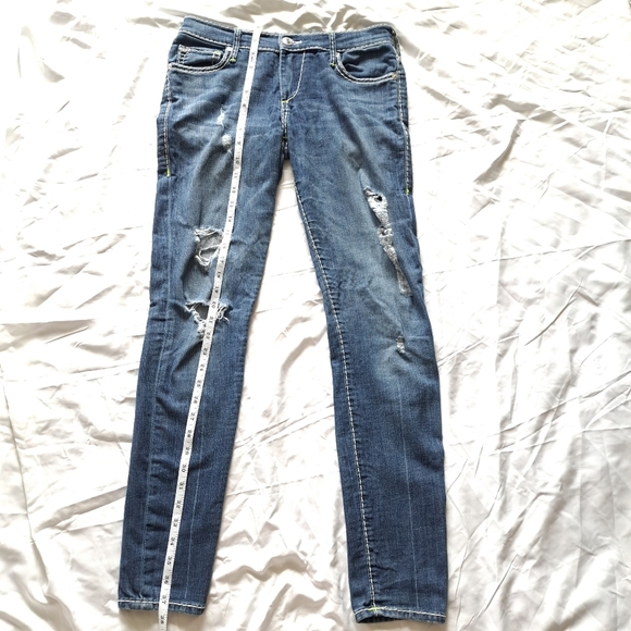 True religion | Blue faded ripped women's CASEY , low rise super skinny Jean - Picture 13 of 14